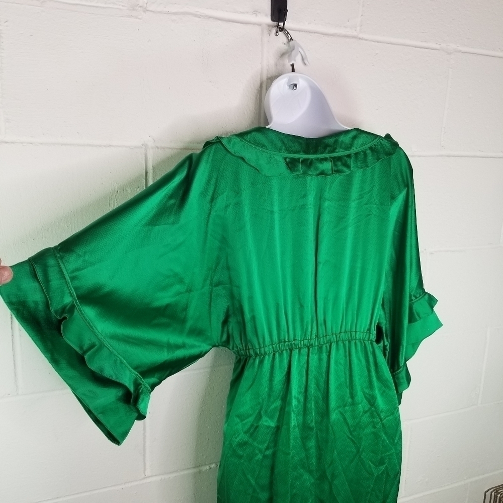 Susana Monaco green silk babydoll kimono dress - Picture 3 of 9